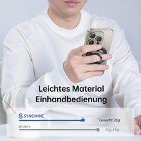 SYNCWIRE MagSafe mágneses telefontartó gyűrű 360° forgatható okostelefonhoz - black 6