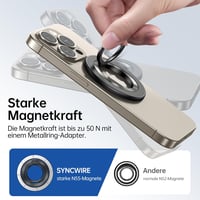SYNCWIRE MagSafe mágneses telefontartó gyűrű 360° forgatható okostelefonhoz - black 5
