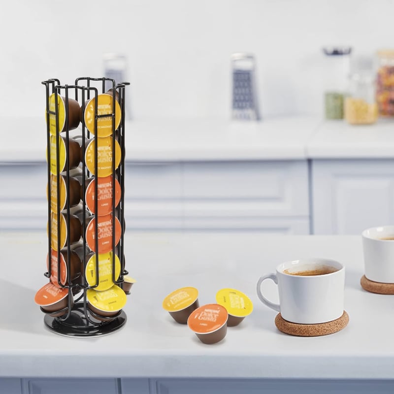 SYSYLY Dolce Gusto kapszula tartó 24 db-os forgó diszpenzeres fekete