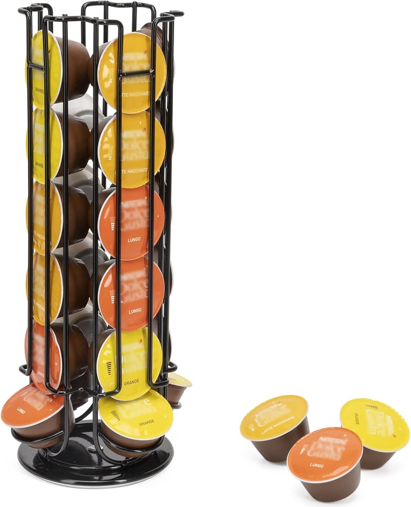SYSYLY Dolce Gusto kapszula tartó 24 db-os forgó diszpenzeres fekete