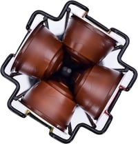 SYSYLY Dolce Gusto Kapszulatartó - 32 Kapszulás Fém Állvány, 360° Forgatható, Csúszásmentes Talp, Fekete 6