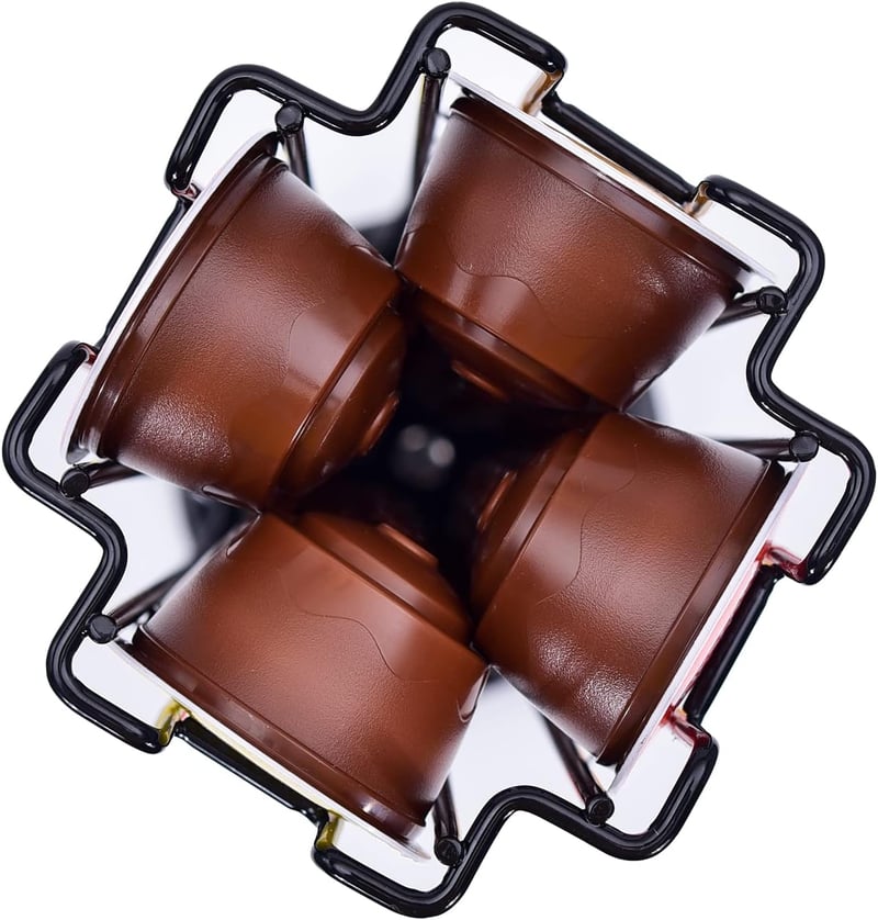 SYSYLY Dolce Gusto Kapszulatartó - 32 Kapszulás Fém Állvány, 360° Forgatható, Csúszásmentes Talp, Fekete
