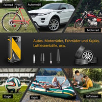 SYTUNG 12 V hordozható kompresszor autógumi pumpa digitális kijelzővel, autó és motor gumihoz, labda és gumiszigetekhez, sárga-fekete 7
