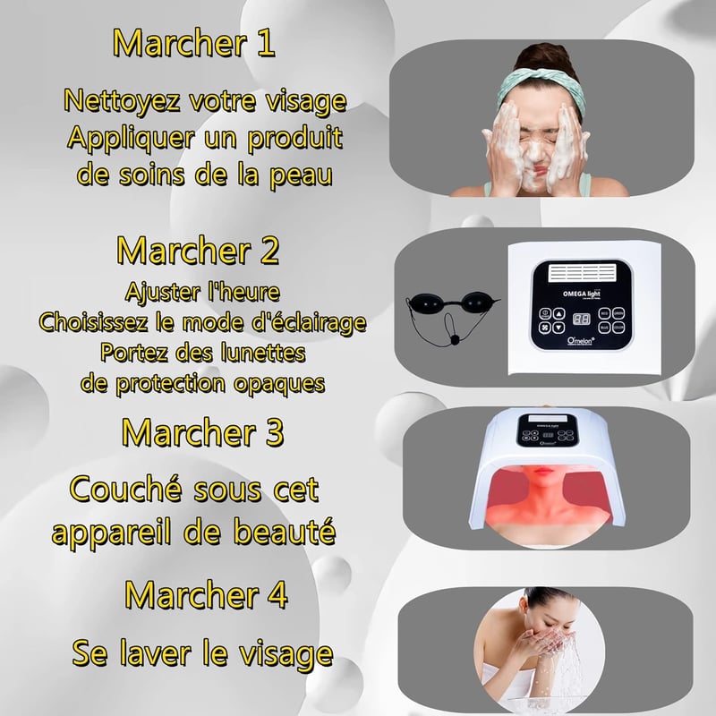 SZBOX 7 Szín Fotonterapia Arcfény LED Bőrmegújítás Kezelőlámpa