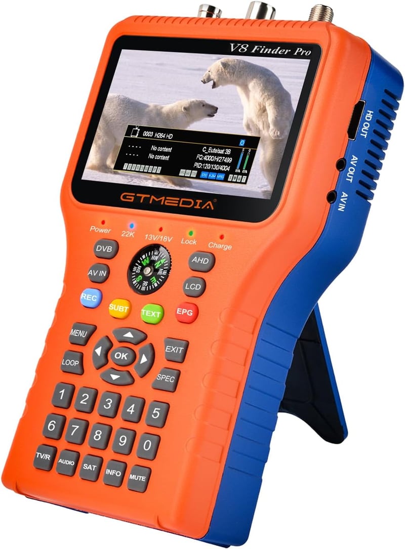 SZBOX V8 Finder Pro Műholdas Jelszilárdság Mérő DVB-S2X/T2/C Combo Méter