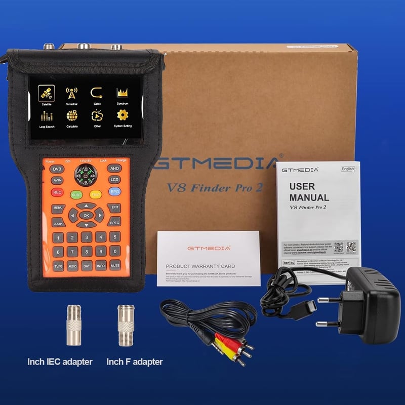 SZBOX V8 Finder Pro Műholdas Jelszilárdság Mérő DVB-S2X/T2/C Combo Méter