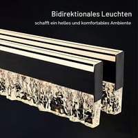 Lustră LED neagră tip flagship cu cristale, cu telecomandă, pentru deasupra mesei din dining, 120 cm, reglabilă pe înălțime, dimabilă, corp de iluminat minimalist pentru dining 5