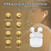 Bluetooth slúchadlá SZCYYLTE, bezdrôtový headset do uší Bluetooth 5.3, mikrofón s potlačením hluku, 24-hodinové HiFi stereo, vodotesnosť IPX8, dotykové ovládanie, pre iPhone a Android 6