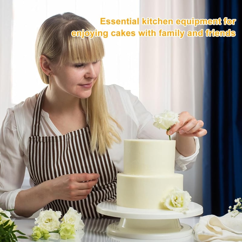 SZJYG Forgóasztal Tortadekoráláshoz Spatulával és Kiegészítőkkel