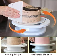 SZJYG Forgóasztal Tortadekoráláshoz Spatulával és Kiegészítőkkel 4
