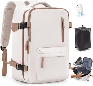 Rucsac de călătorie unisex SZLX pentru bagaj de mână, compartiment laptop, pentru zboruri EasyJet Ryanair, bagaj de cabină 45x36x20 cm sau 40x20x25 cm, port de încărcare, compartiment pentru pantofi