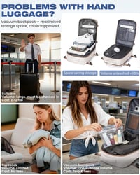 Rucsac de călătorie unisex SZLX pentru bagaj de mână, compartiment laptop, pentru zboruri EasyJet Ryanair, bagaj de cabină 45x36x20 cm sau 40x20x25 cm, port de încărcare, compartiment pentru pantofi 4