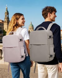 Rucsac de călătorie cu vacuum SZLX cu pompă, 40x30x20 cm - gri-maro 2