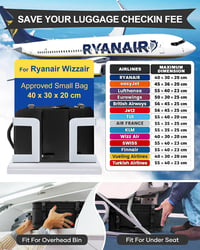 SZLX Ryanair Fedélzeti Hátizsák, Vízálló Laptop Backpack Utazáshoz 4