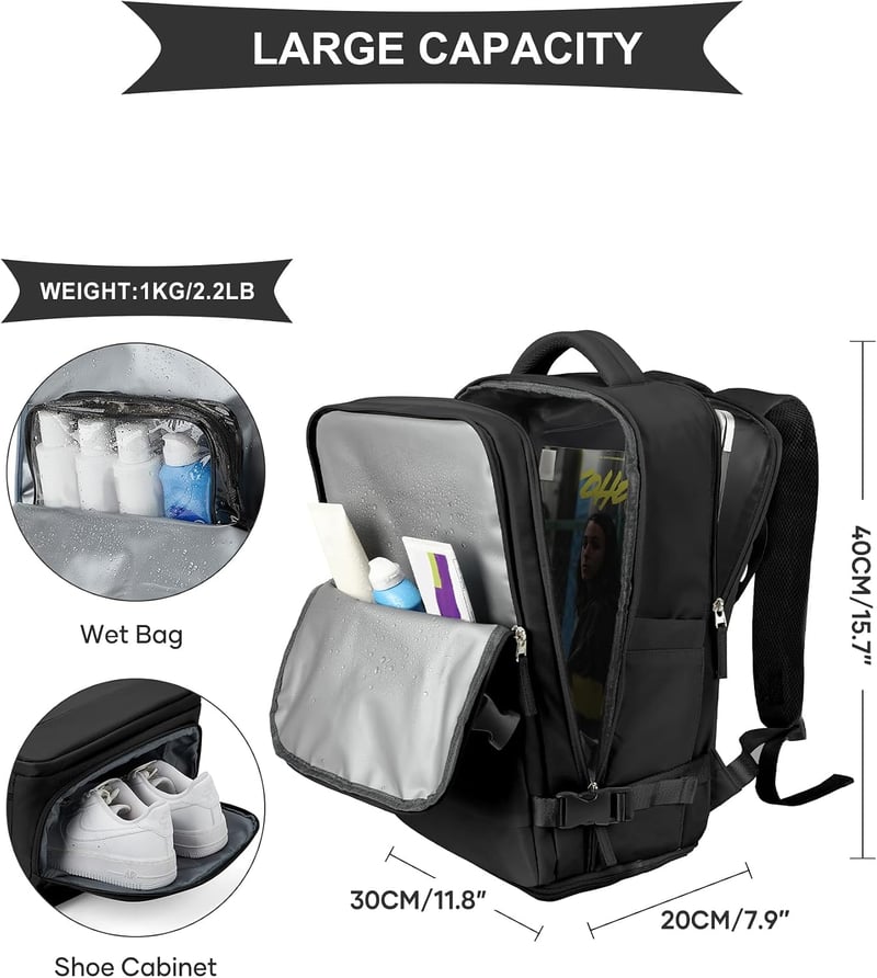 SZLX Ryanair Fedélzeti Hátizsák, Vízálló Laptop Backpack Utazáshoz