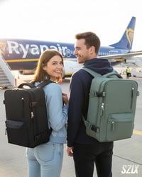 Rucsac de cabină SZLX pentru Ryanair, Wizz Air și EasyJet, 40x30x20 cm, pentru laptop de 14 inchi, cu port USB, dimensiune cabină 45x36x20 2