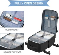 SZLX Utazási Hátizsák Laptop Rekesszel és USB Töltőporttal, Easyjet Ryanair Fedélzeti Méret - 2-Suitable for 14 inch laptops, A1-black (Light) 6
