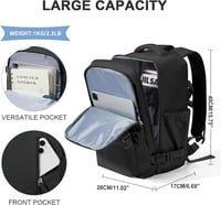 SZLX Utazási Hátizsák Laptop Rekesszel és USB Töltőporttal, Easyjet Ryanair Fedélzeti Méret - 2-Suitable for 14 inch laptops, A1-black (Light) 4