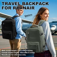 SZLX Utazási Hátizsák Laptop Rekesszel és USB Töltőporttal, Easyjet Ryanair Fedélzeti Méret - 2-Suitable for 14 inch laptops, A1-black (Light) 2