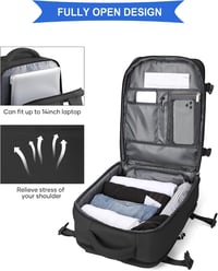 Rucsac de călătorie SZLX pentru bagaj de mână cu compartiment pentru pantofi, pentru laptop de 14 inchi, Wizz Air 40x30x20, Ryanair 40x20x25, EasyJet 45x36x20 7