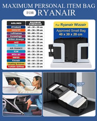 Rucsac de călătorie SZLX pentru bagaj de mână cu compartiment pentru pantofi, pentru laptop de 14 inchi, Wizz Air 40x30x20, Ryanair 40x20x25, EasyJet 45x36x20 4