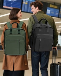 Rucsac de bagaj de mână cu vacuum SZLX, compatibil Ryanair și Wizz Air 40x30x20 cm, pentru laptop de 14 inchi, impermeabil, cu compartiment pentru încălțăminte și pompă inclusă 3