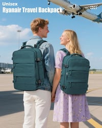 Rucsac de voiaj unisex cu vacuum SZLX, compatibil Wizz Air 40x30x20 cm, Ryanair 40x20x25 cm, EasyJet 45x36x20 cm, cu compartiment pentru laptop de 14 inchi și compartiment pentru încălțăminte 3