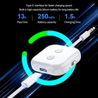 SZMDLX Bluetooth adapter 2-in-1 AptX alacsony késleltetés 2 fejhallgatóhoz 7