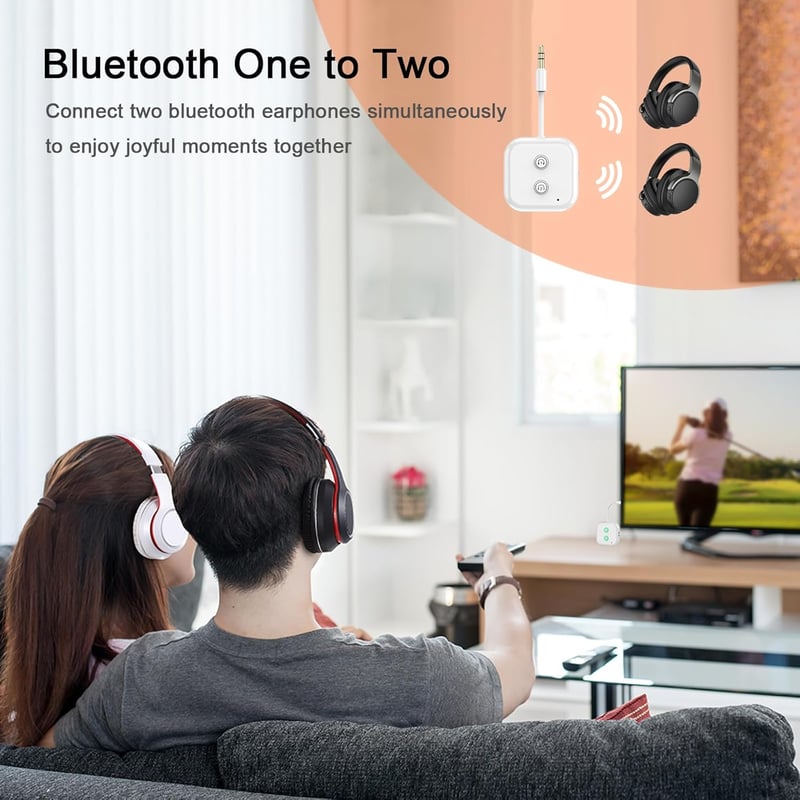 SZMDLX Bluetooth adapter 2-in-1 AptX alacsony késleltetés 2 fejhallgatóhoz