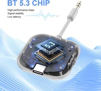 SZMDLX Bluetooth adapter 2-in-1 AptX alacsony késleltetés 2 fejhallgatóhoz 8