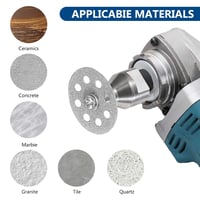 SZYILIDA gyémánt vágókorong készlet forgószerszámhoz - 22 mm, 25 db, 4 befogószár (3 mm) 6