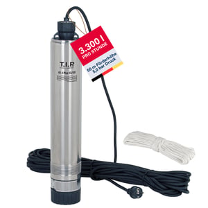 T.I.P. AJ 4 Plus 55/50 potopna pumpa za duboke bunare od nehrđajućeg čelika - za bunare Ø 10 cm, 3300 l/h, visina dobave 50 m, 5 bara