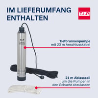 Ponorné čerpadlo T.I.P. AJ 4 Plus 55/50 z nehrdzavejúcej ocele – pre studne s Ø 10 cm, 3300 l/h, výtlačná výška 50 m, 5 bar 8