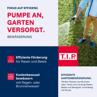 T.I.P. Clean Jet 1000 Plus vrtna pumpa od nehrđajućeg čelika sa usisnim kompletom od 4 m, 3300 l/h, 46 m, 4,6 bara, 800 W, zaštita od toplinskog preopterećenja 2