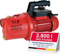 T.I.P. Garten Jet 750 Öntöttvas Kerti Szivattyú 2800 l/h - Fördermenge 2.800 l/h, Without bundle, Cast pump housing 1