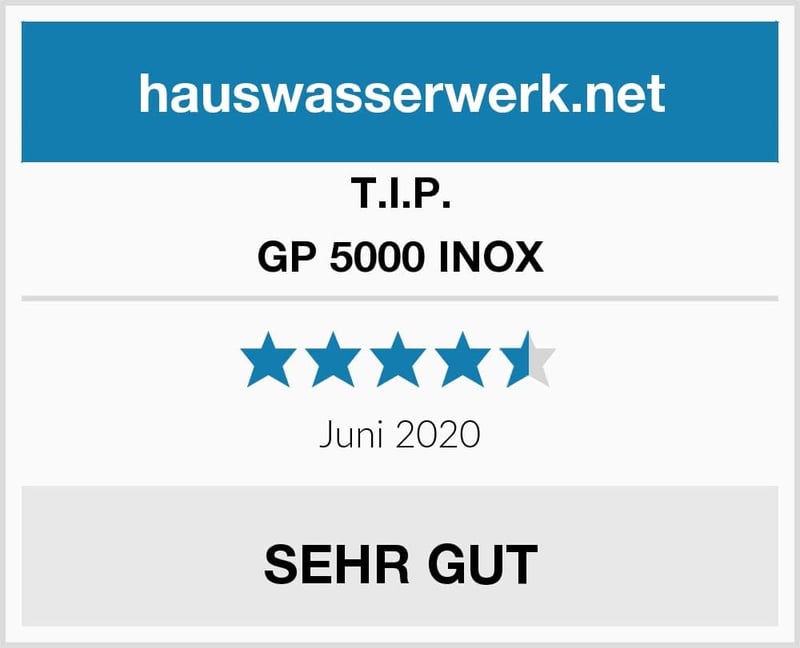 T.I.P. GP 5000 INOX rozsdamentes kerti szivattyú 5000 l/h