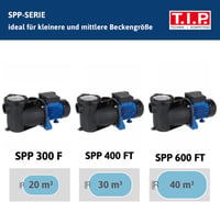T.I.P. SPP 600 FT önfelszívó medencepumpa 13000l/h szűrővel és időzítővel 5