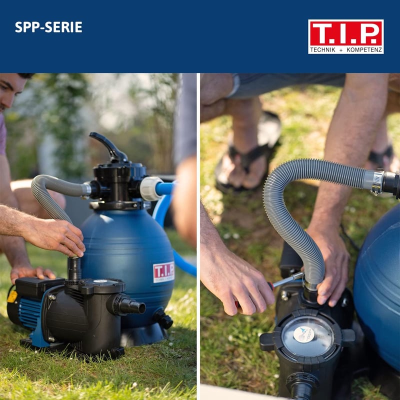 T.I.P. SPP 600 FT önfelszívó medencepumpa 13000l/h szűrővel és időzítővel