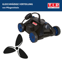 Bazénový robotický vysávač T.I.P. Sweeper 18000 – 50 m³, 18000 l/h, automatické čistenie dna, dýzy Waterjet, čierno-modrý, 69x47x33 cm 6