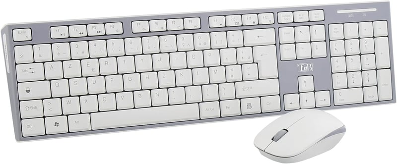 T'nB Combo Wireless Billentyűzet és Egér Szett Szürke/Fehér