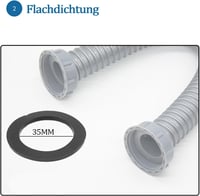 T TAKONE Mosogató Lefolyó Tömítés Készlet, 40 mm-es Szifon Tömítések Konyhába, 2 Ék és 6 Lapos Gumi Tömítőgyűrű Szett 5