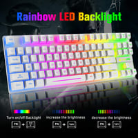Set Tastatură și Mouse Gaming ZIYOU LANG T87 – 87 Taste, Iluminare RGB, Wireless 2.4G, Reîncărcabil + Mouse 2400 DPI, 6 Butoane 7