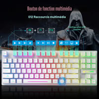 Set Tastatură și Mouse Gaming ZIYOU LANG T87 – 87 Taste, Iluminare RGB, Wireless 2.4G, Reîncărcabil + Mouse 2400 DPI, 6 Butoane 6