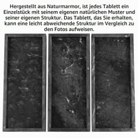 Dekoratívna tácka z prírodného mramoru TABHOUKIT, čierna, 30 x 13 x 3 cm, ozdobná tácka do kúpeľne a obývačky 4