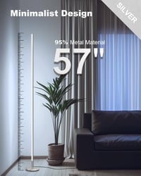 Minimalistická rohová stojacia lampa TACAHE – Stmievateľné LED akcentové svetlo 2700K-6500K – Moderná stojacia lampa s diaľkovým ovládaním do obývačky a spálne – 145 cm (57") 6