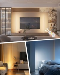 Minimalistická rohová stojacia lampa TACAHE – Stmievateľné LED akcentové svetlo 2700K-6500K – Moderná stojacia lampa s diaľkovým ovládaním do obývačky a spálne – 145 cm (57") 7