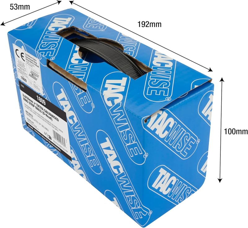 Tacwise 1809 Galvanizált Szögecsalád 2.8/50mm D Fej Gyűrűs Szár 34° 800db