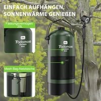Tadomoe 20 Literes Kemping Zuhany Lábpumpával - Hordozható Napelemes Zuhanyzó PVC Táskával és Fúvókával Kempingezéshez, Túrázáshoz, Utazásho 3