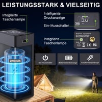 Tadomoe 20l skladacia kempingová sprcha s 2000 mAh batériovým čerpadlom a 2 m hadicou, solárna sprchovacia taška so sprchovou hlavicou, prenosná 2