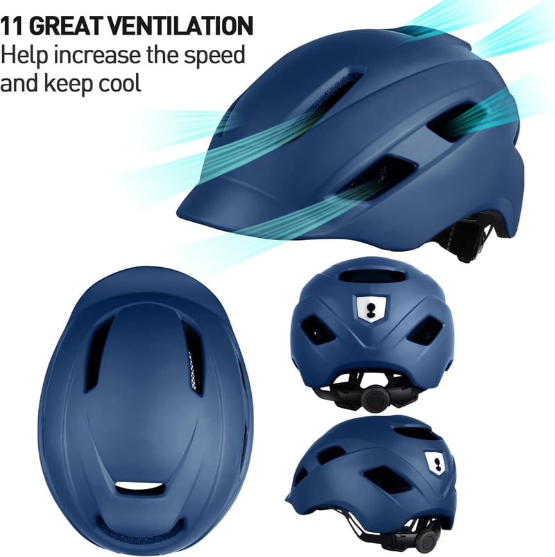 Tadpole LED-es kerékpáros sisak felnőtteknek, szellőztetett mountain bike bukósisak